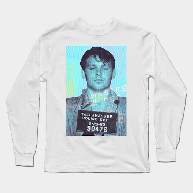 Jim Morrison Mugshot Long Sleeve T-Shirt by SABREart